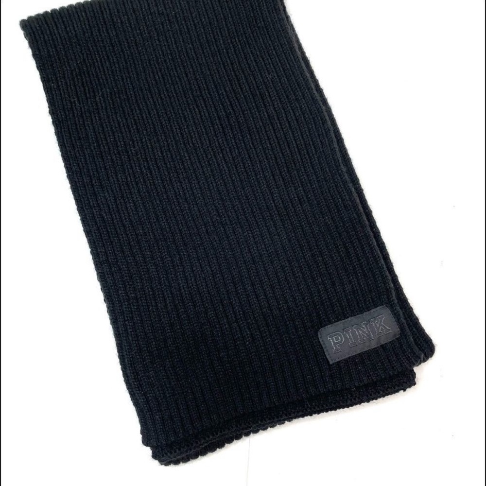 PINK Victoria's Secret Black Knit Scarf